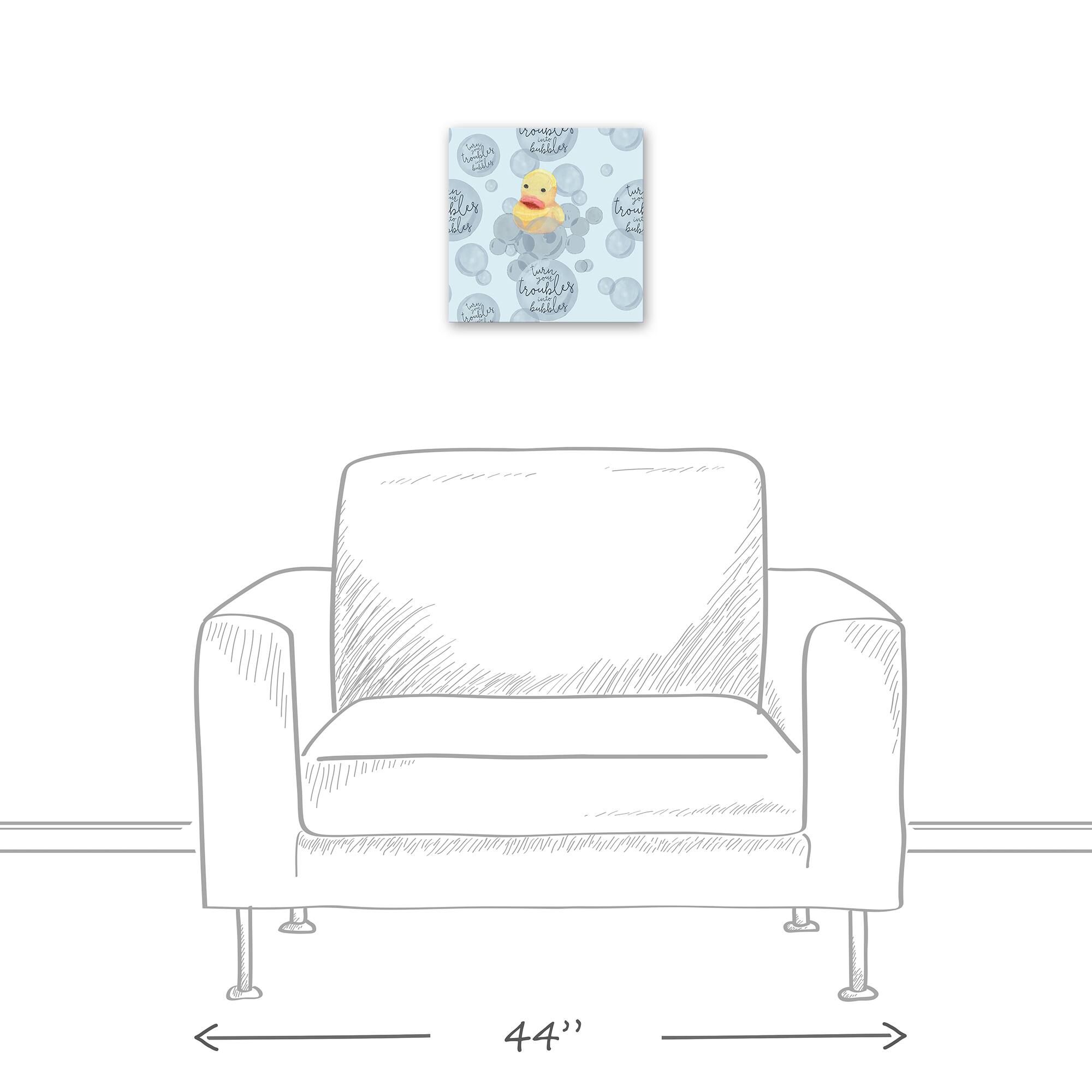 Turn Your Troubles Into Bubbles With Ducky Canvas Wall Art